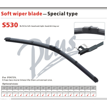 Soft Universal Wischerblatt / Scheibenwischer mit Graphitbeschichtung Special für Focus S530